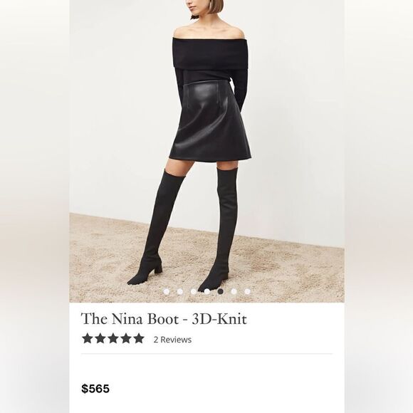 M. M. Lafleur Black Nina Knit Boots - Picture 6 of 15